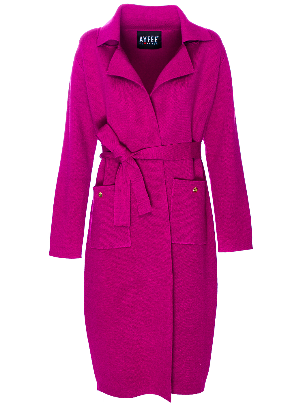 GIACCA LUNGA MAGLIERIA PUNTO TESSUTO, 2 TG  - DUSTY PINK